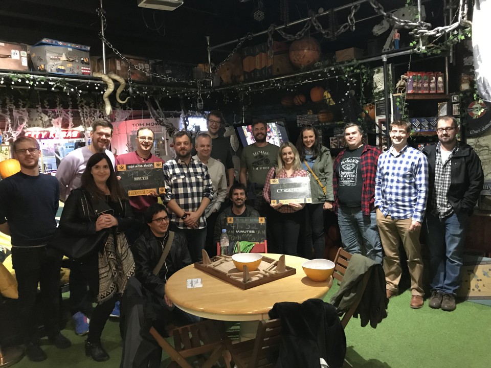 Surevine people at an escape room