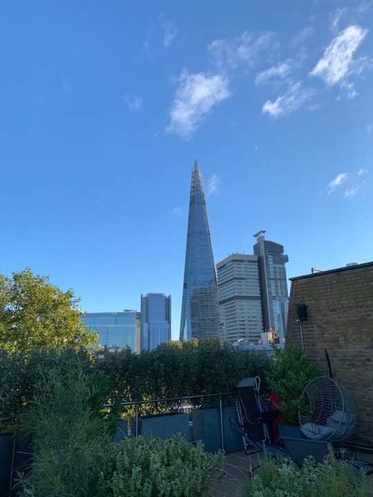 View from the roof garden of Surevine's London Hub, in Borough 